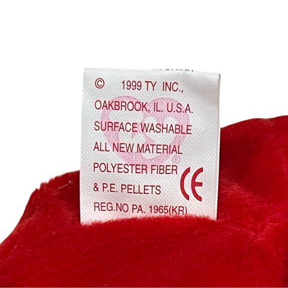 OSITO 1999 Ty Red Teddy Bear Plush Toy! - Picture 5 of 5